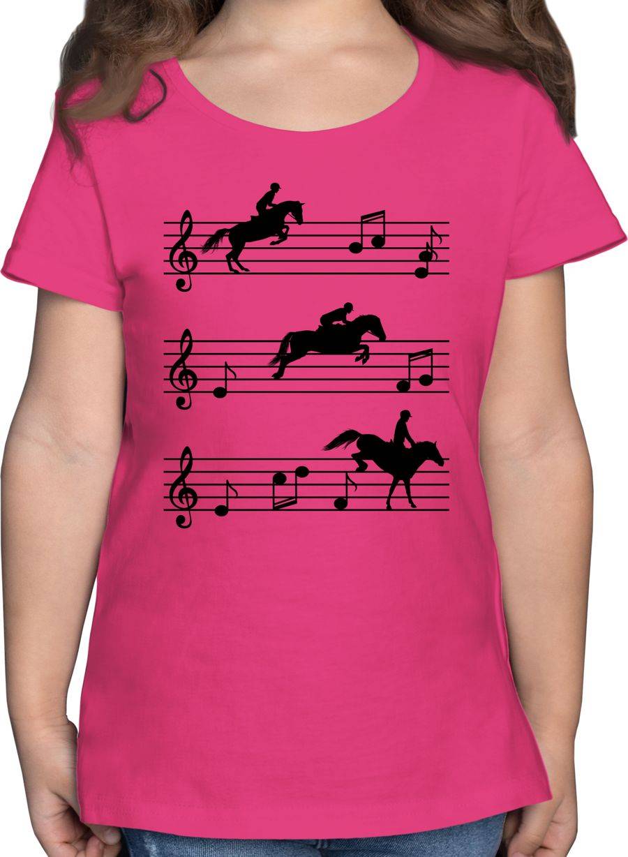 Shirtracer Pferde auf Musiknoten - schwarz Shirts & Mehr Shirtracer