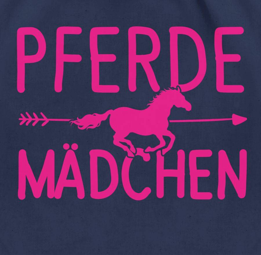 Shirtracer Pferde Mädchen Motiv Fuchsia: T-Shirt Gym Bag Shirtracer