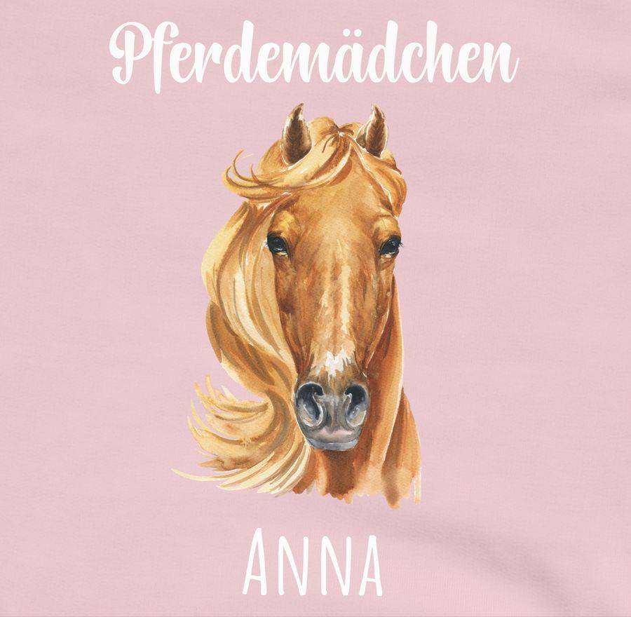 Shirtracer Pferdemädchen Mit Namen - Pferde Mädchen Geschenk Personalisierte Geschenke Pfer Shirtracer