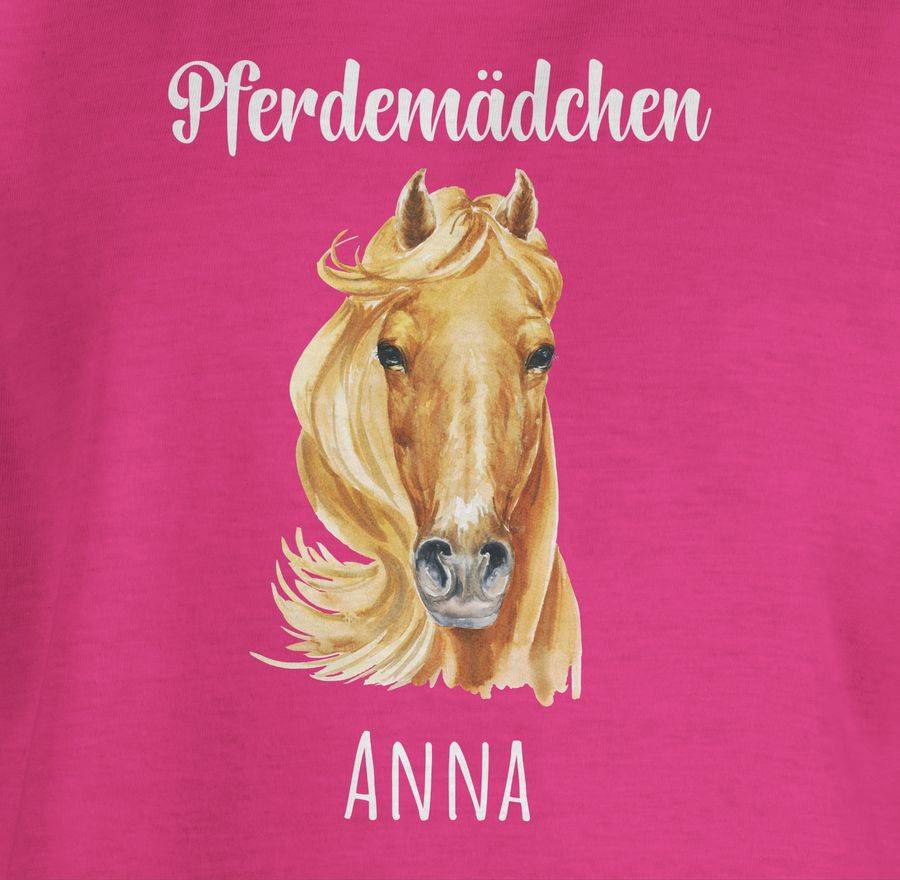 Shirtracer Pferdemädchen Mit Namen - Pferde Mädchen Geschenk Personalisierte Geschenke Pfer Shirtracer