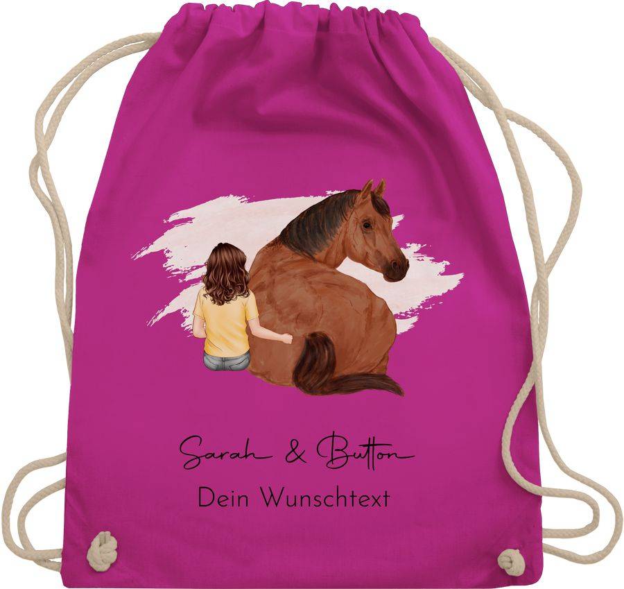 Shirtracer Pferdemädchen Namen - Pferde Mädchen Geschenk: Tshirt Gym Bag Shirtracer