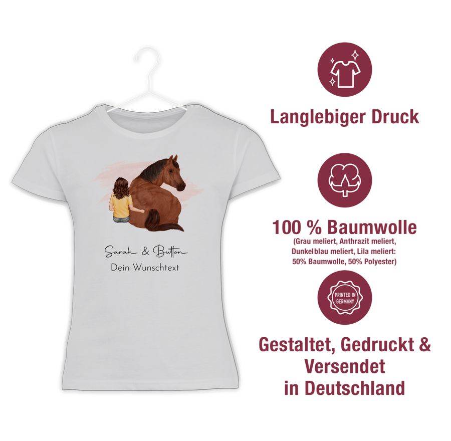 Shirtracer Pferdemädchen Namen - Pferde Mädchen Geschenk: Tshirt Gym Bag Shirtracer