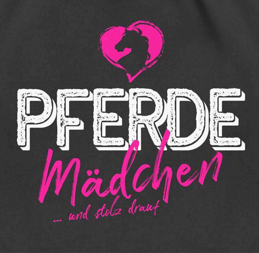 Shirtracer Pferdemädchen Und Stolz Drauf Weiß/fuchsia: T-Shirt Rucksack Shirtracer