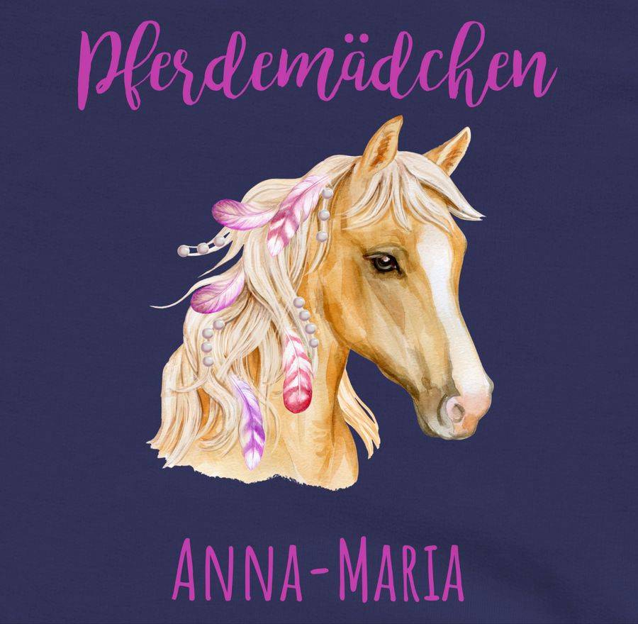 Shirtracer Pferdemädchen Wunschname - Pferde Geschenk Mädchen Personalisierte Geschenke Pfe Shirtracer