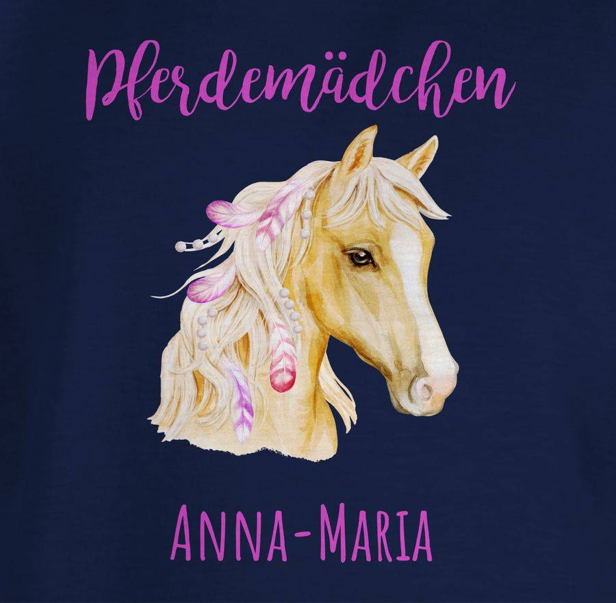 Shirtracer Pferdemädchen Wunschname - Pferde Geschenk Mädchen Personalisierte Geschenke Pfe Shirtracer