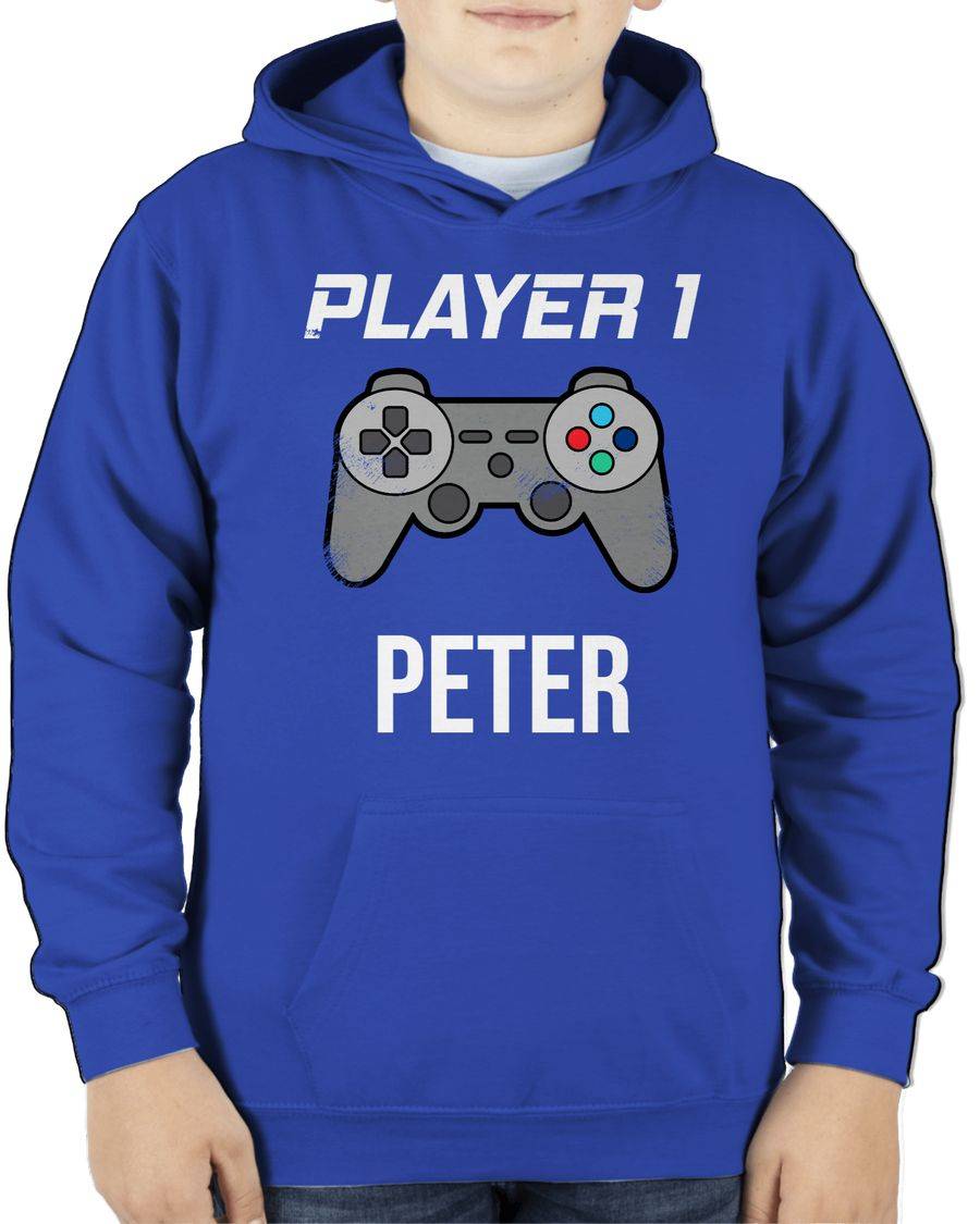 Shirtracer Player 1 Controller Spieler Eins Zocker Gamer Daddeln Partner Partnerin Geschenk Shirtracer