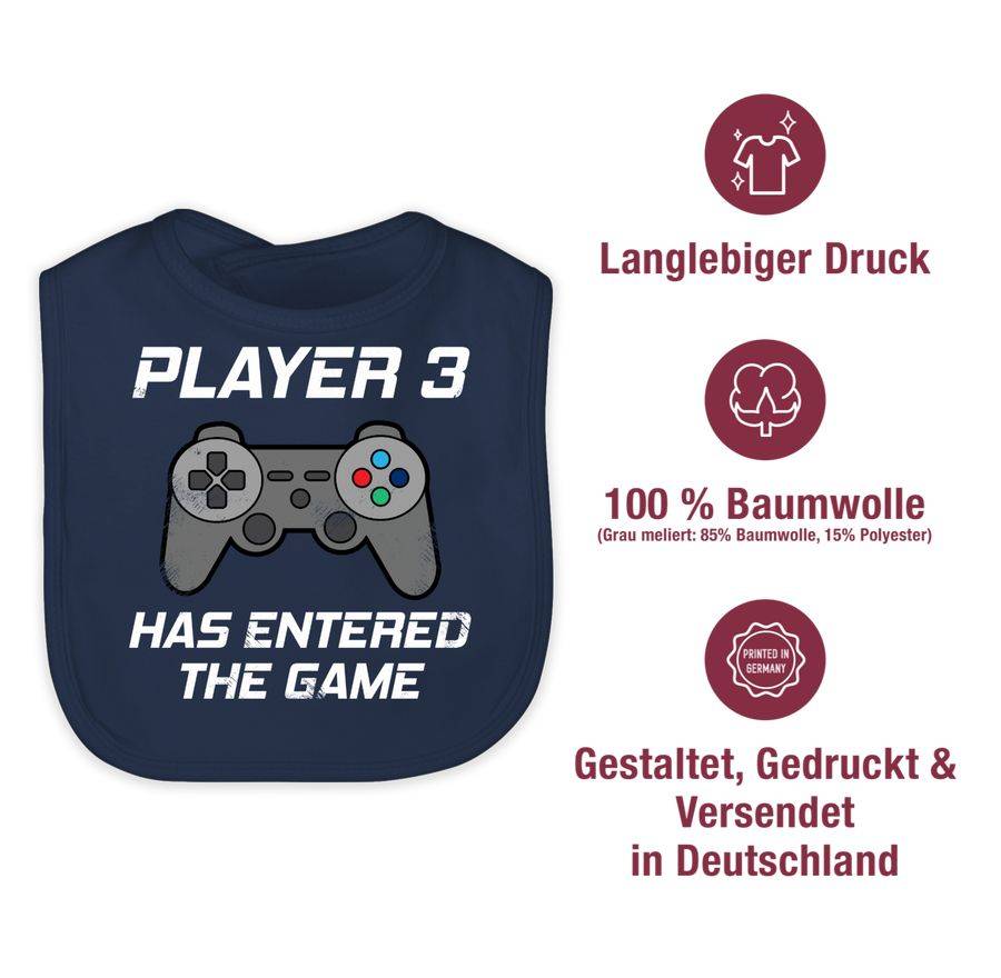 Shirtracer Player 3 Has Entered The Game Controller Grau: T-Shirt Rucksack Shirtracer