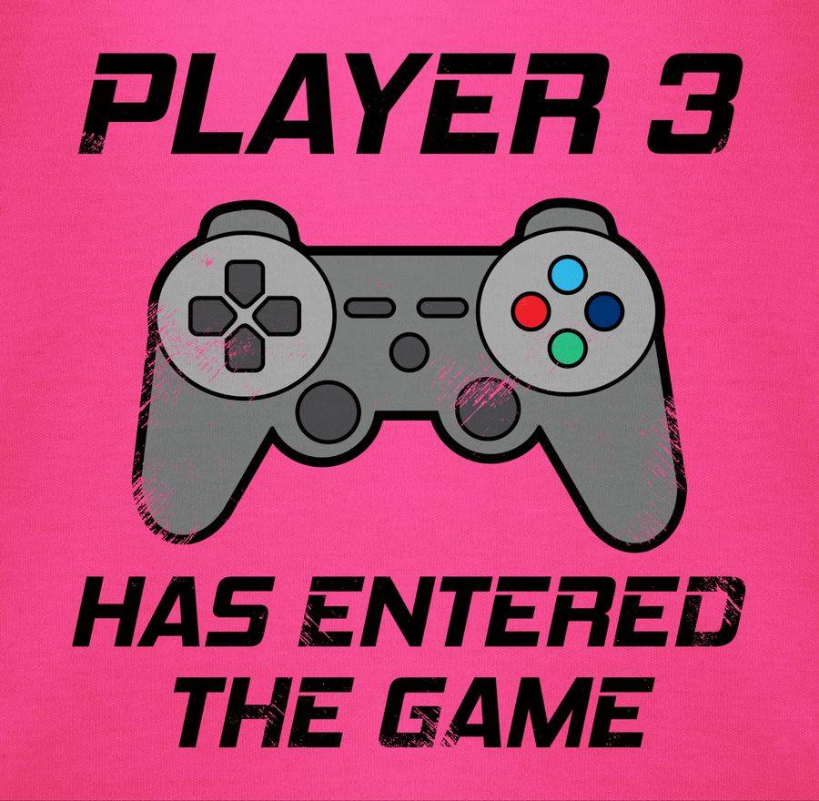Shirtracer Player 3 Has Entered The Game - Schwarz: T-Shirt Gym Bag Shirtracer