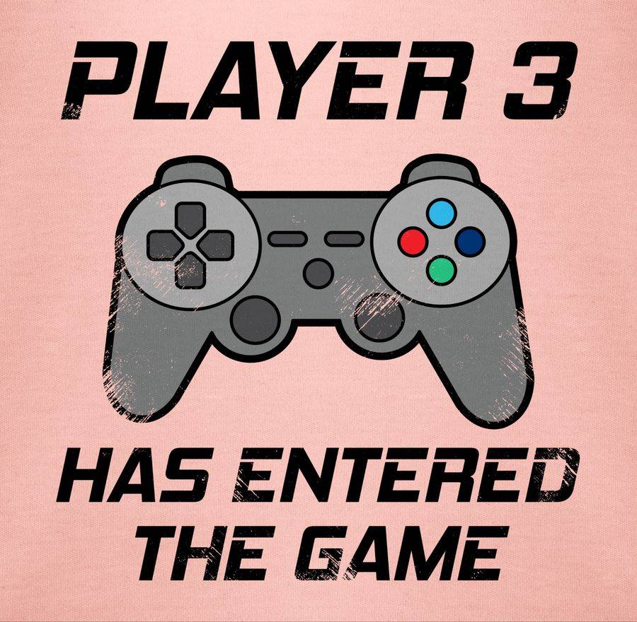 Shirtracer Player 3 Has Entered The Game - Schwarz: T-Shirt Gym Bag Shirtracer