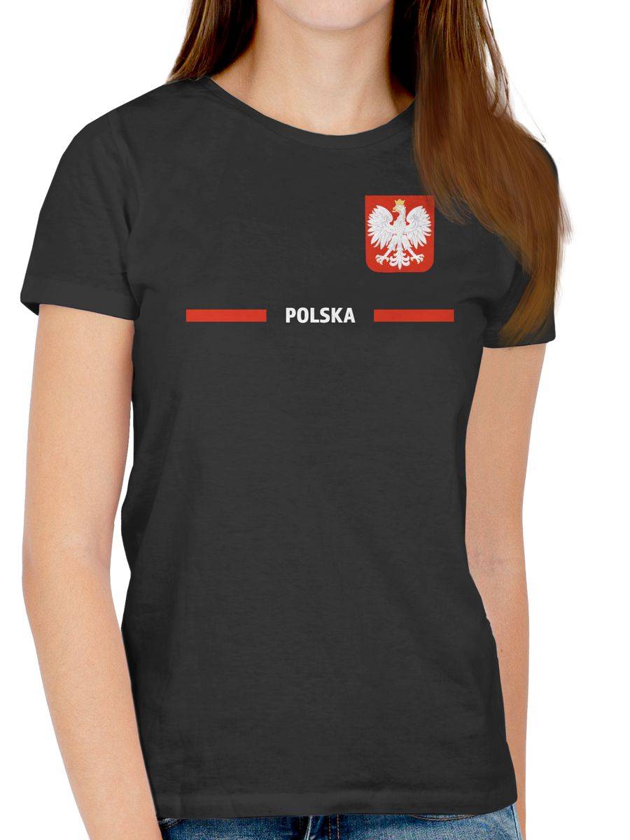 Shirtracer Polen Trikot Wappen Polska Mit Stolz Polnisches Fan-Motiv Shirtracer