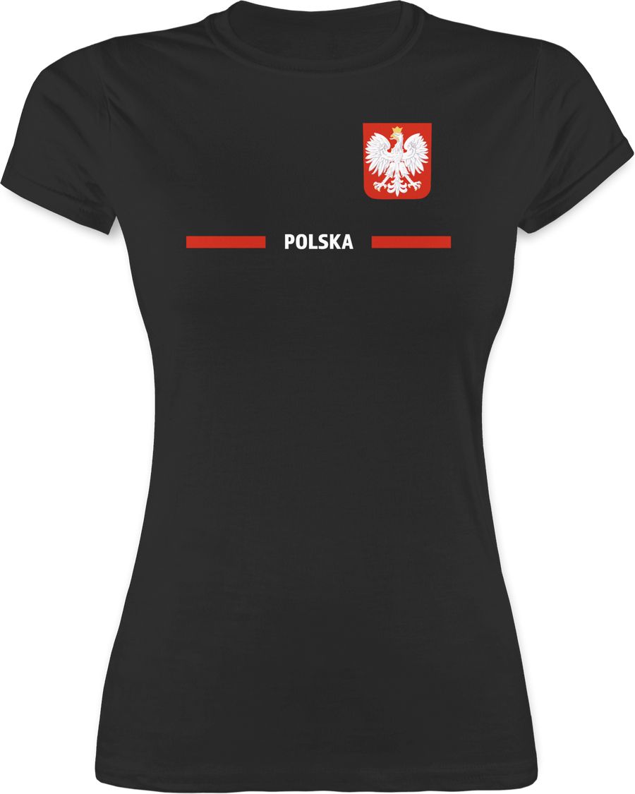 Shirtracer Polen Trikot Wappen Polska mit Stolz Polnisches Fan-Motiv Shirtracer