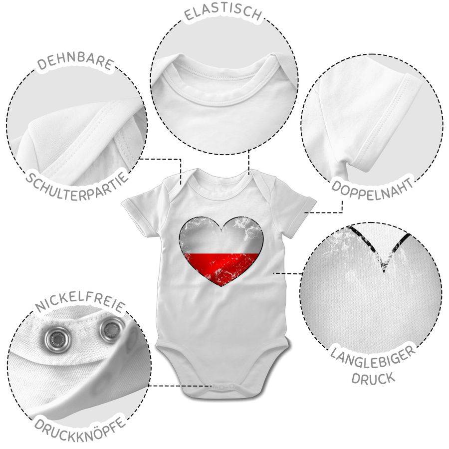 Shirtracer Polen Vintage Herz Shirts & Mehr Shirtracer