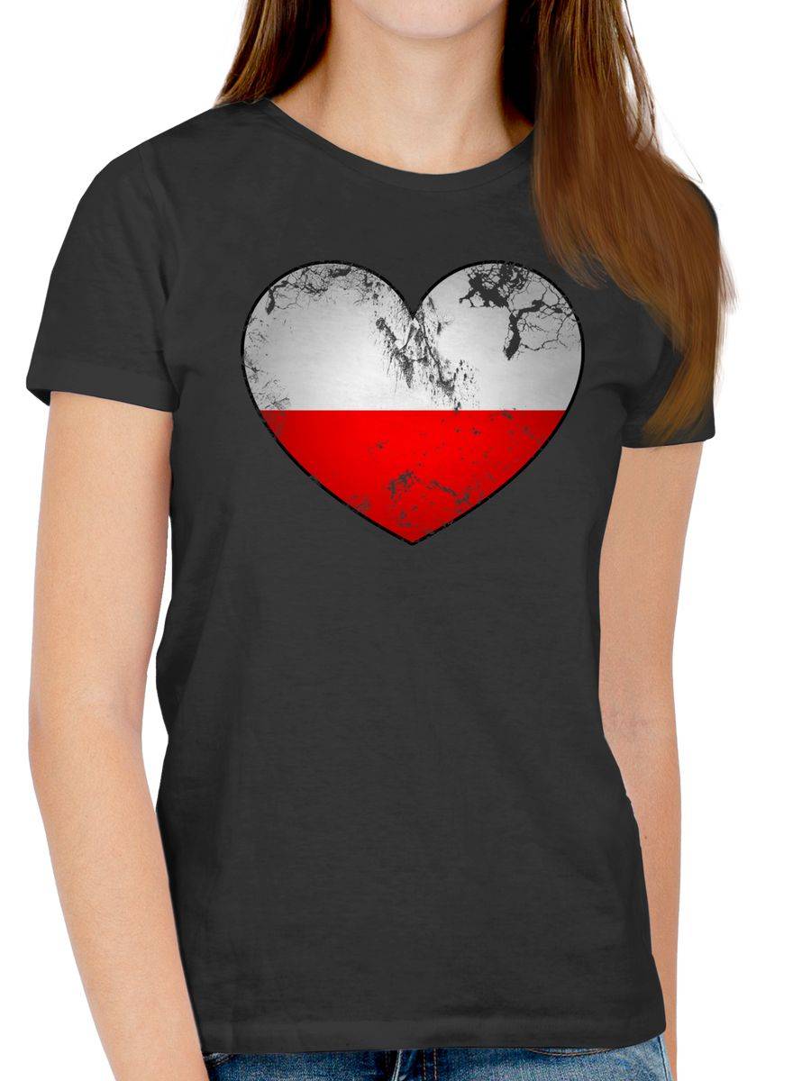 Shirtracer Polen Vintage Herz Shirts & Mehr Shirtracer