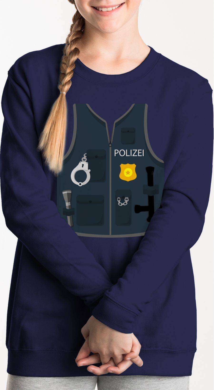 Shirtracer Polizei Weste Kostüm: T-Shirt Gym Bag Shirtracer