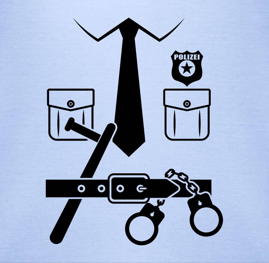 Shirtracer Polizeikostüm - Schwarz Shirts & Mehr Shirtracer