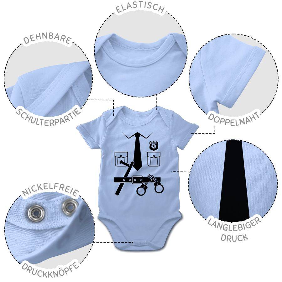 Shirtracer Polizeikostüm - Schwarz Shirts & Mehr Shirtracer