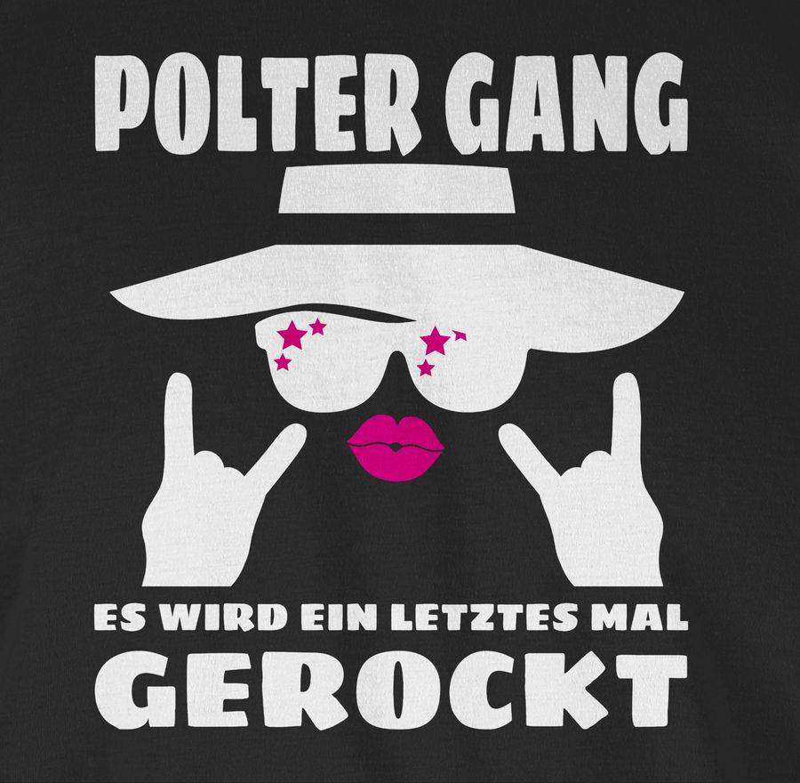 Shirtracer Polter Gang Frauen - Fuchsia/weiß: Tshirt Gym Bag Shirtracer