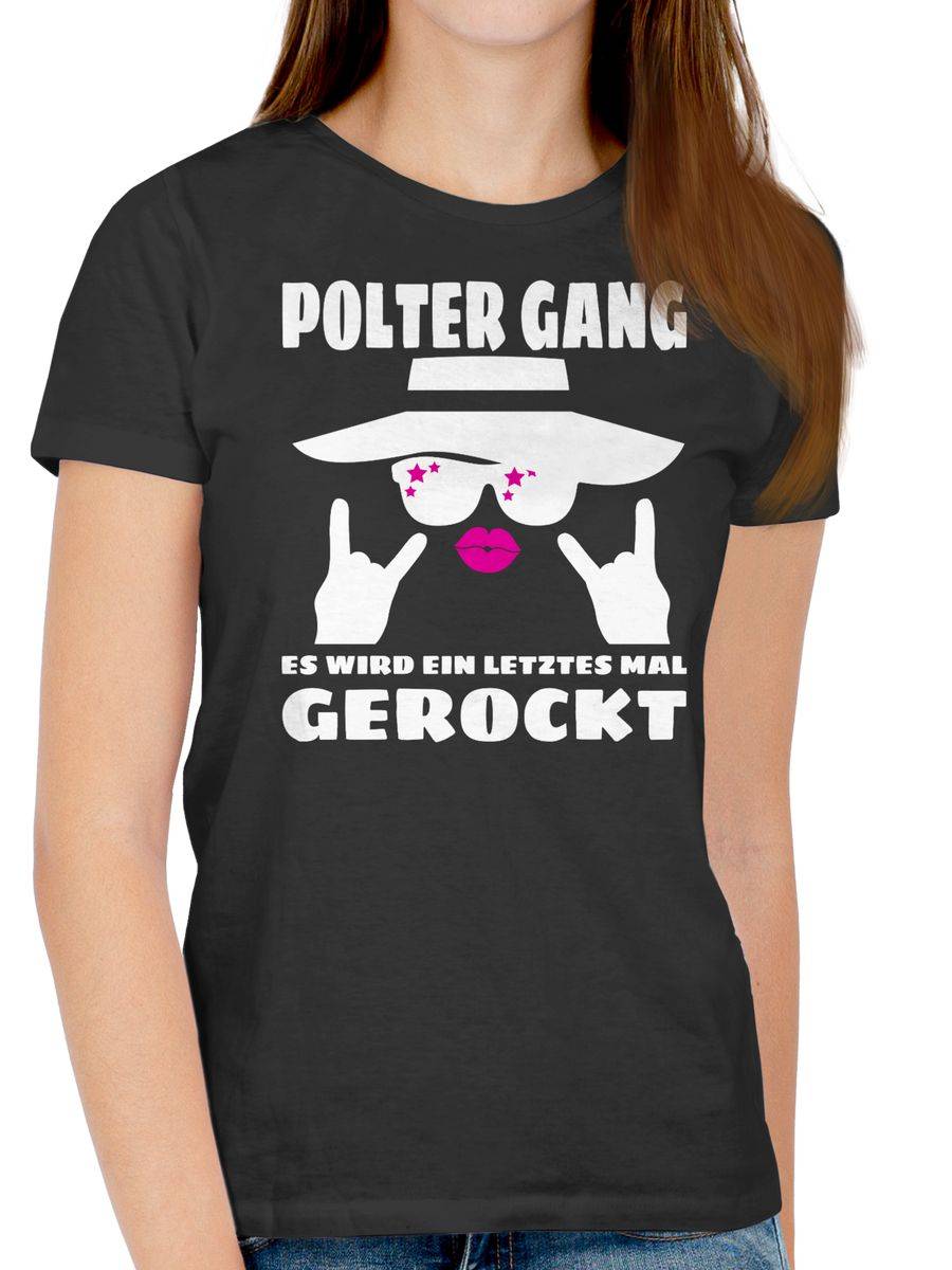 Shirtracer Polter Gang Frauen - Fuchsia/weiß: Tshirt Gym Bag Shirtracer