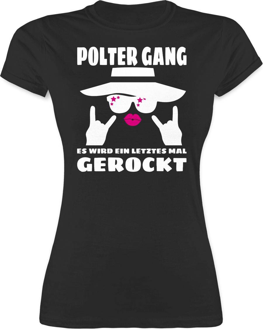 Shirtracer Polter Gang Frauen - Fuchsia/weiß: Tshirt Gym Bag Shirtracer