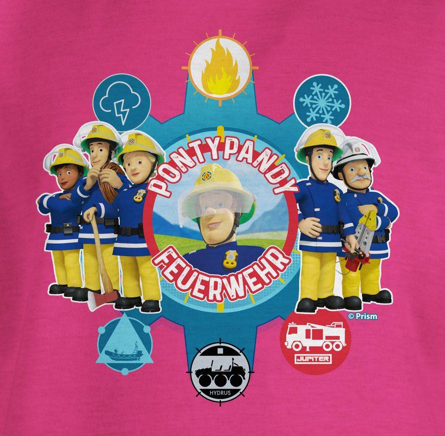 Shirtracer Pontypandy Feuerwehr - Gruppe: Tshirt Gym Bag Shirtracer