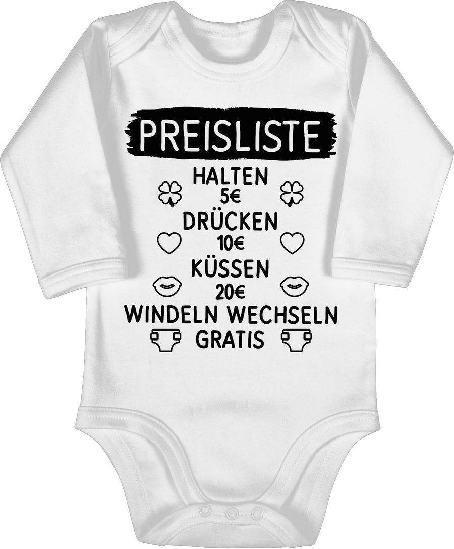 Shirtracer Preisliste mit Symbolen - schwarz Shirts & Mehr Shirtracer