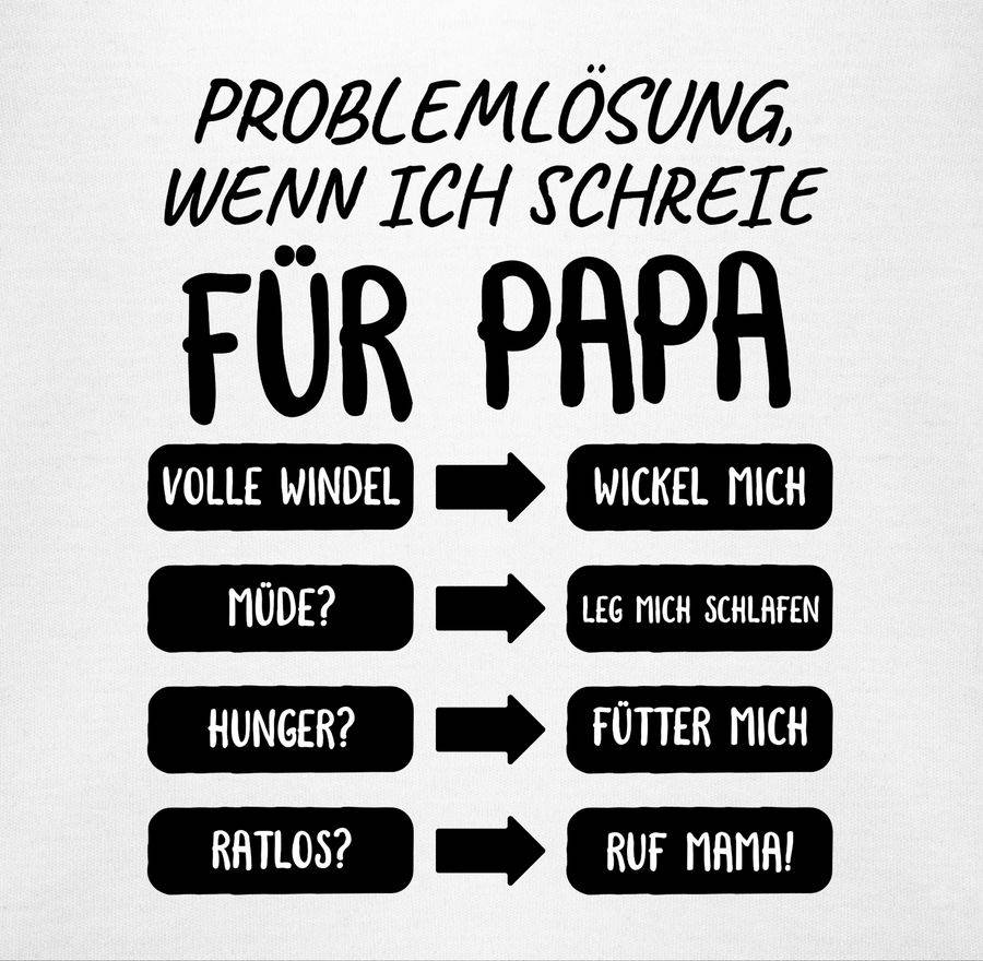 Shirtracer Problemlösung Wenn Ich Schreie Für Papa Schwarz: Tshirt Rucksack Shirtracer