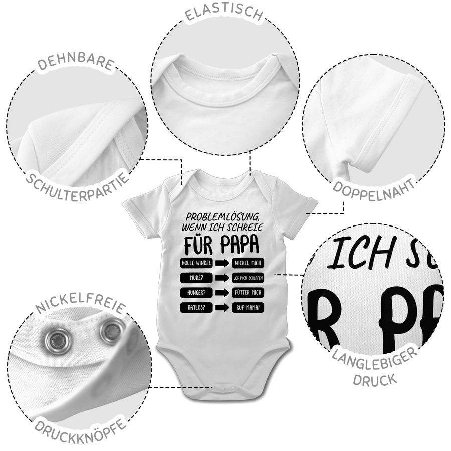 Shirtracer Problemlösung Wenn Ich Schreie Für Papa Schwarz: Tshirt Rucksack Shirtracer