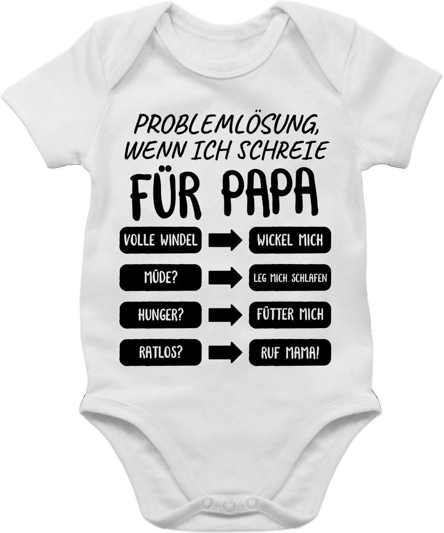 Shirtracer Problemlösung wenn ich schreie für Papa schwarz: Tshirt Rucksack Shirtracer