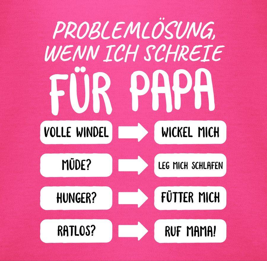 Shirtracer Problemlösung Wenn Ich Schreie Für Papa Weiß Shirts & Mehr Shirtracer