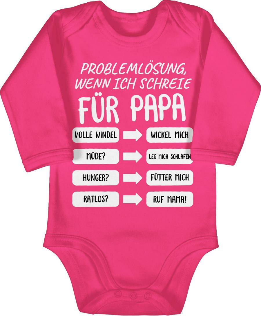 Shirtracer Problemlösung wenn ich schreie für Papa weiß Shirts & Mehr Shirtracer