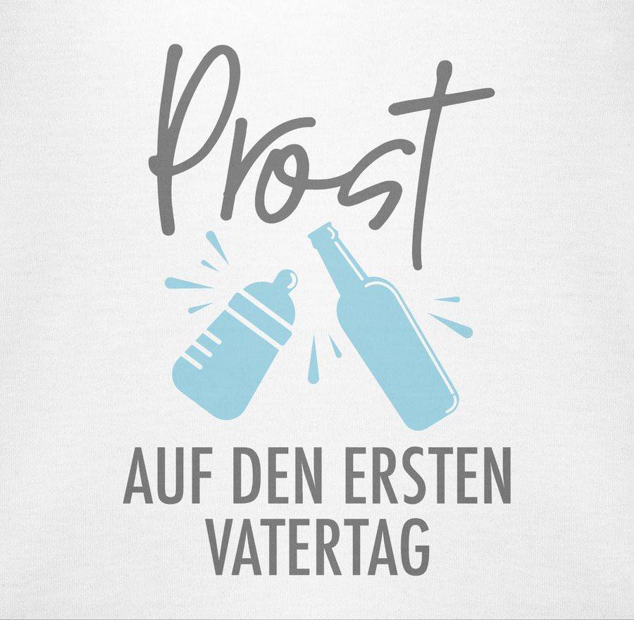 Shirtracer Prost Auf Den Ersten Vatertag - Grau/blau: Tshirt Turnbeutel Shirtracer