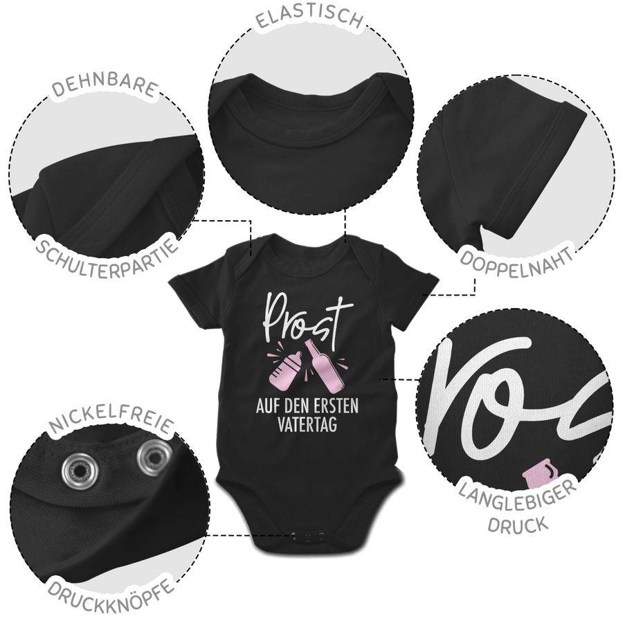 Shirtracer Prost Auf Den Ersten Vatertag - Weiß/rosa Shirts & Mehr Shirtracer