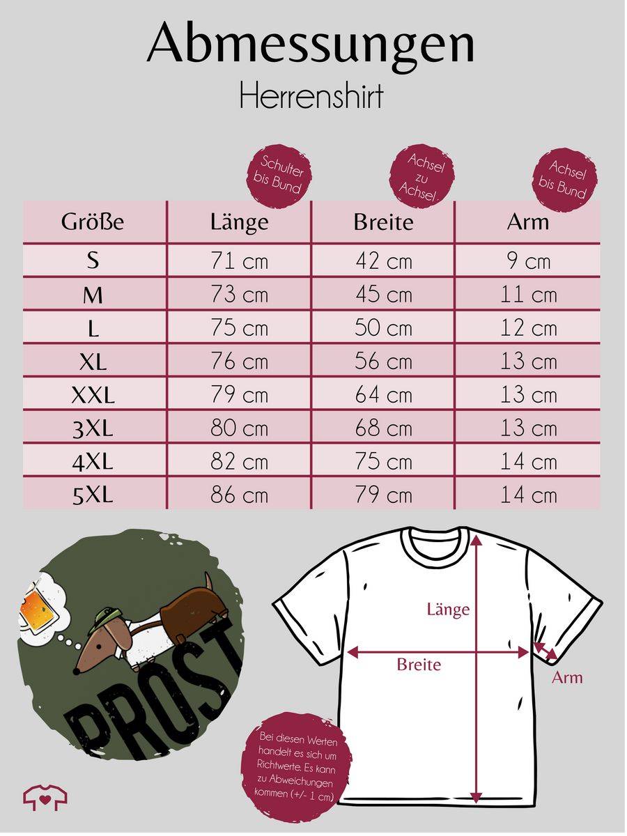 Shirtracer Prost Mit Dackel Und Bier Vintage: Tshirt Rucksack Shirtracer