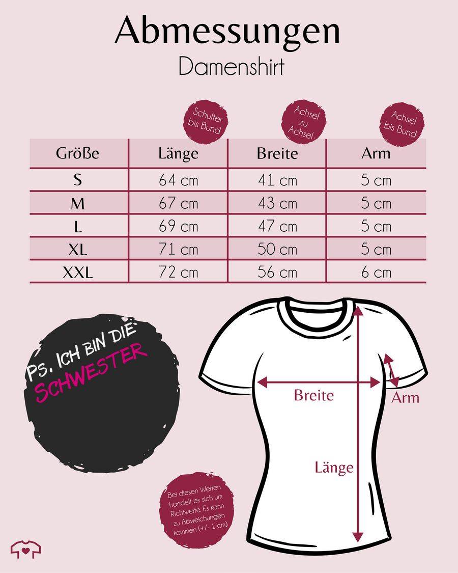 Shirtracer PS. Ich Bin Die Schwester: T-Shirt Turnbeutel Shirtracer
