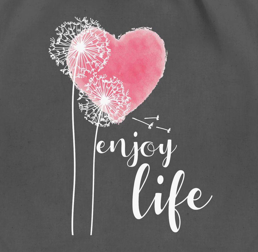 Shirtracer Pusteblume Enjoy Life Weiß/rosa Shirts & Mehr Shirtracer