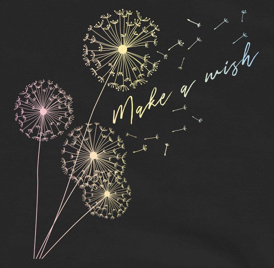 Shirtracer Pusteblume Make A Wish Bunt Shirts & Mehr Shirtracer