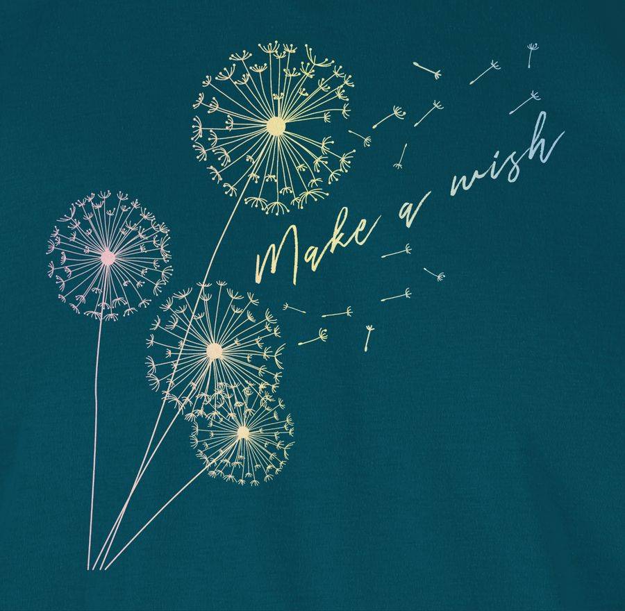 Shirtracer Pusteblume Make A Wish Bunt Shirts & Mehr Shirtracer