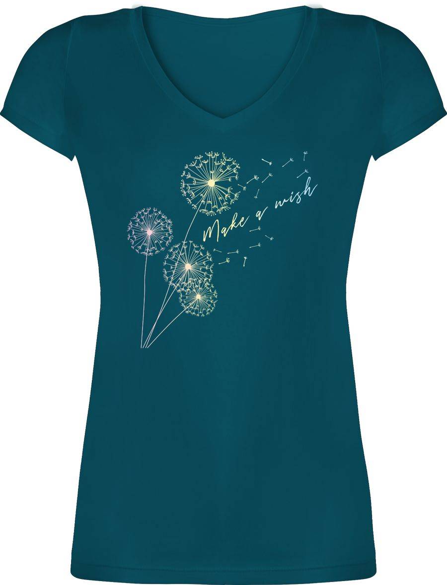 Shirtracer Pusteblume Make a wish Bunt Shirts & Mehr Shirtracer