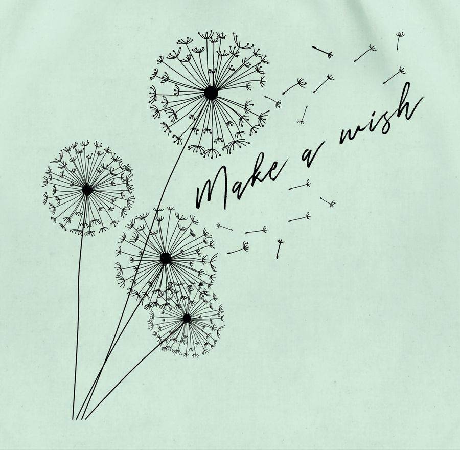Shirtracer Pusteblume Make A Wish Schwarz: Tshirt Rucksack Shirtracer