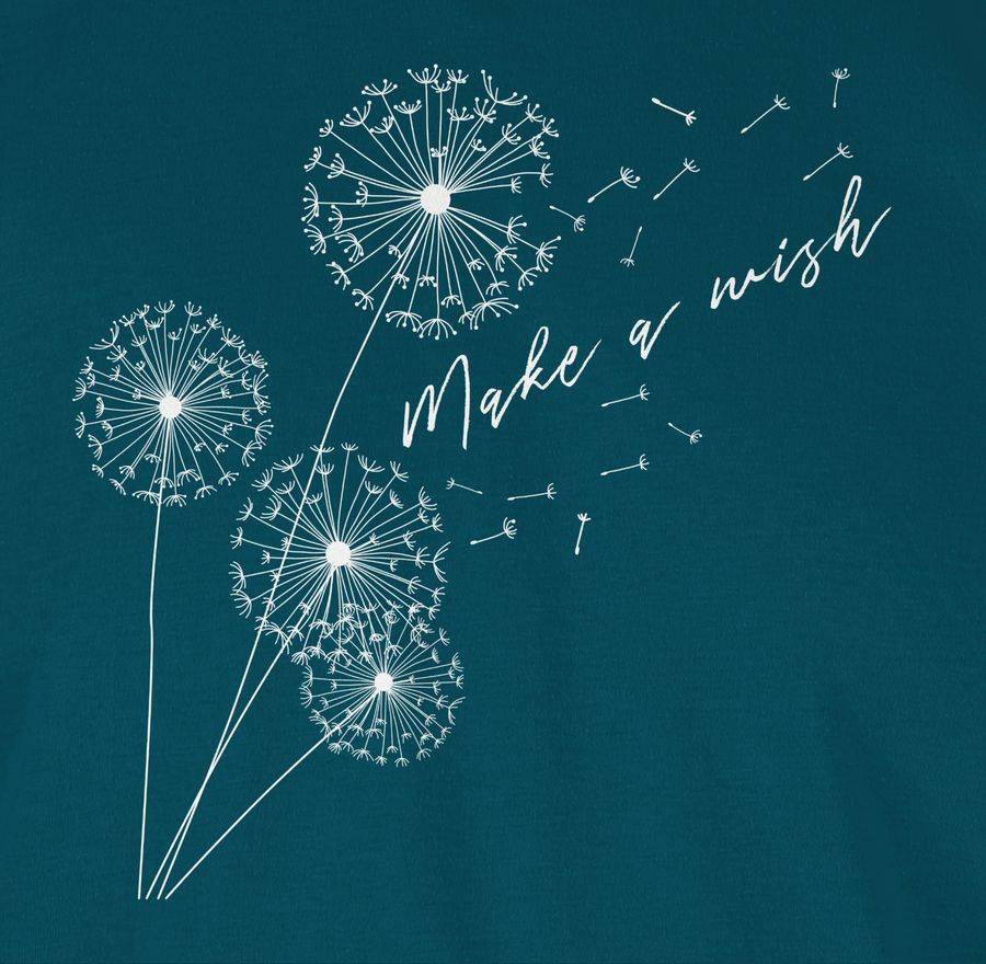 Shirtracer Pusteblume Make A Wish Weiß: Tshirt Rucksack Shirtracer