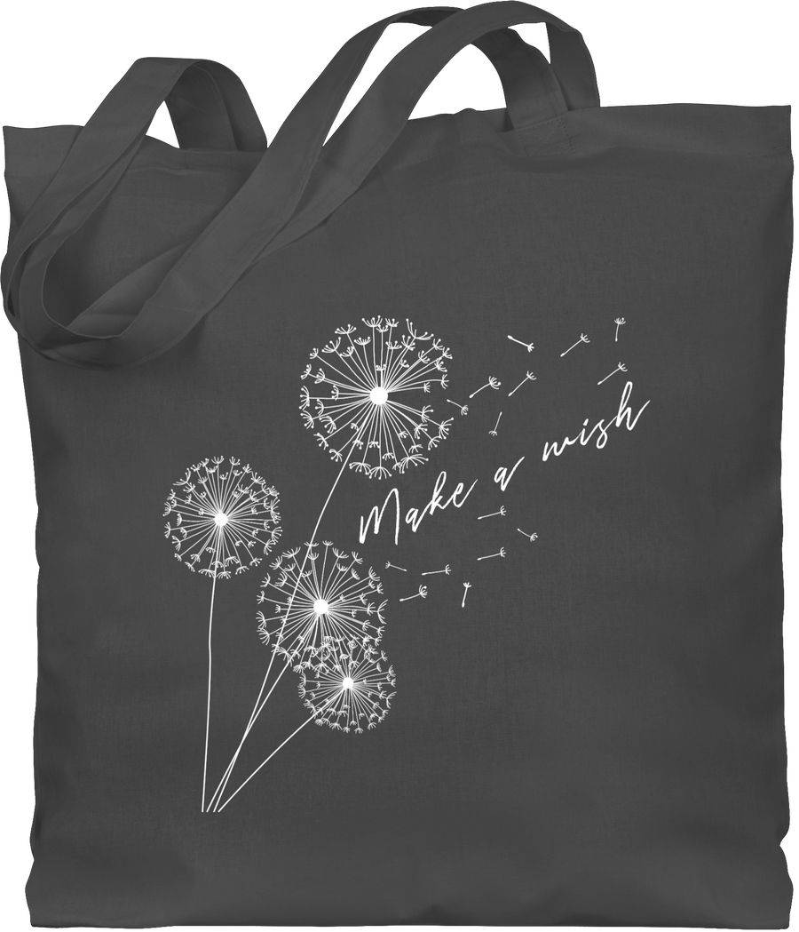 Shirtracer Pusteblume Make a wish Weiß: Tshirt Rucksack Shirtracer