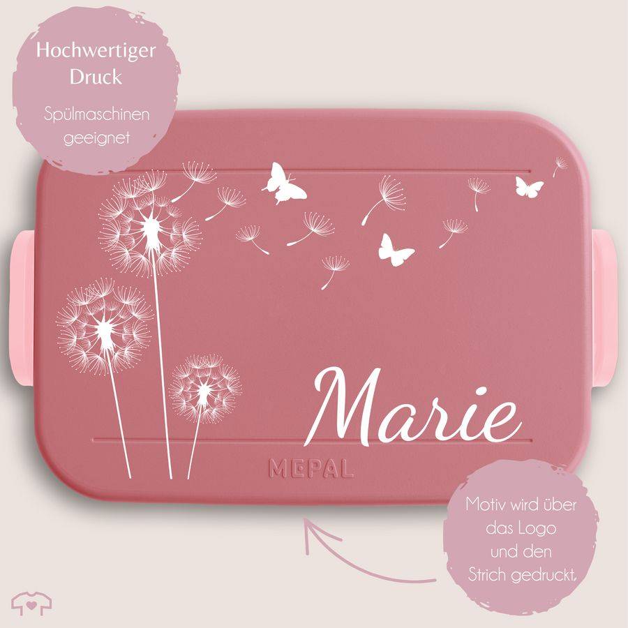 Shirtracer Pusteblume Mit Namen Pusteblumen Pusteblumen-Brotdose Für Kids Frühlingshafte Ki Shirtracer
