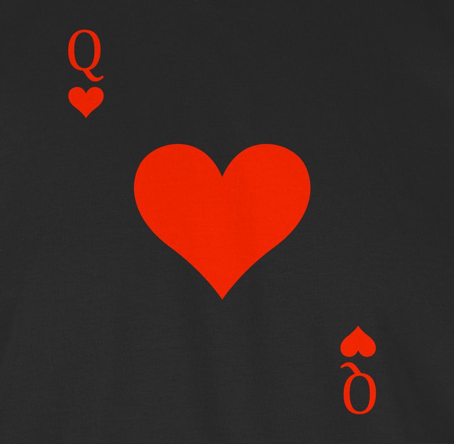 Shirtracer Queen Kartenspiel Karneval Kostüm: T-Shirt Rucksack Shirtracer