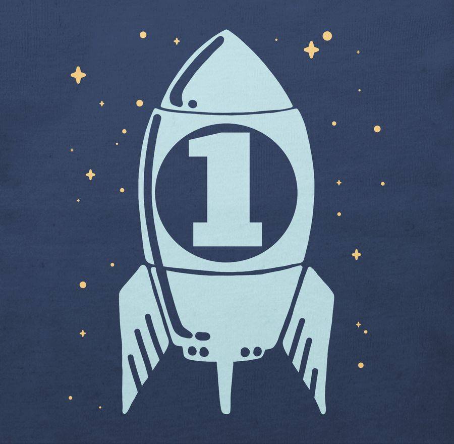 Shirtracer Rakete Mit Sternen Eins Blau Shirts & Mehr Shirtracer