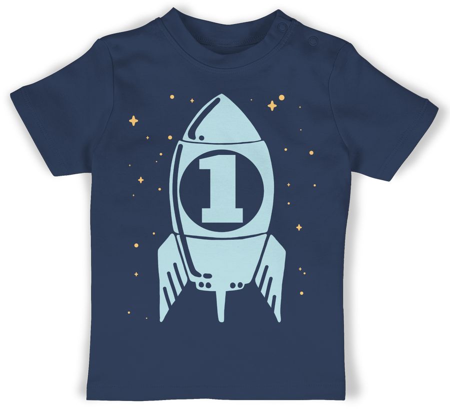 Shirtracer Rakete mit Sternen Eins blau Shirts & Mehr Shirtracer