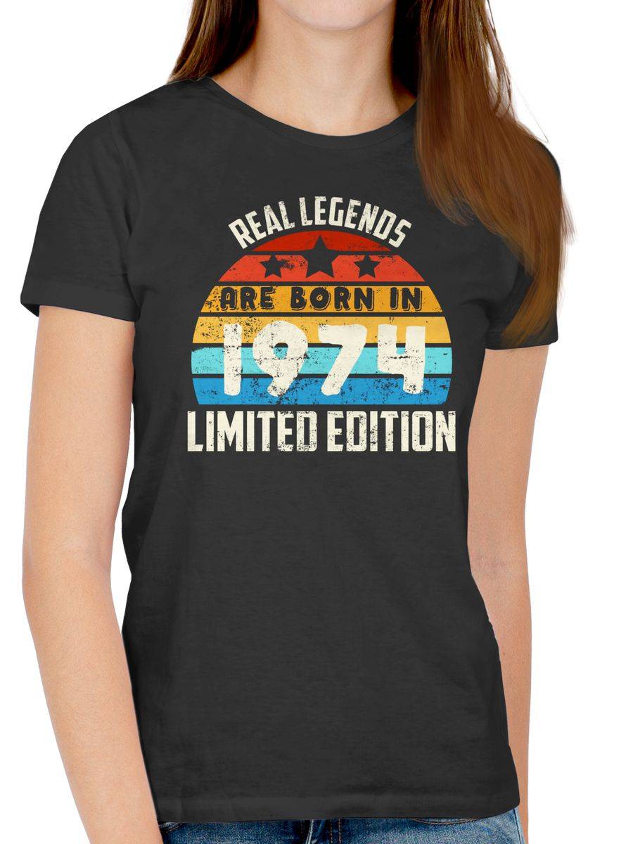 Shirtracer Real Legends Are Born In 1974 Limited Edition Vintage Fünfzigster: T-Shirt Turnb Shirtracer