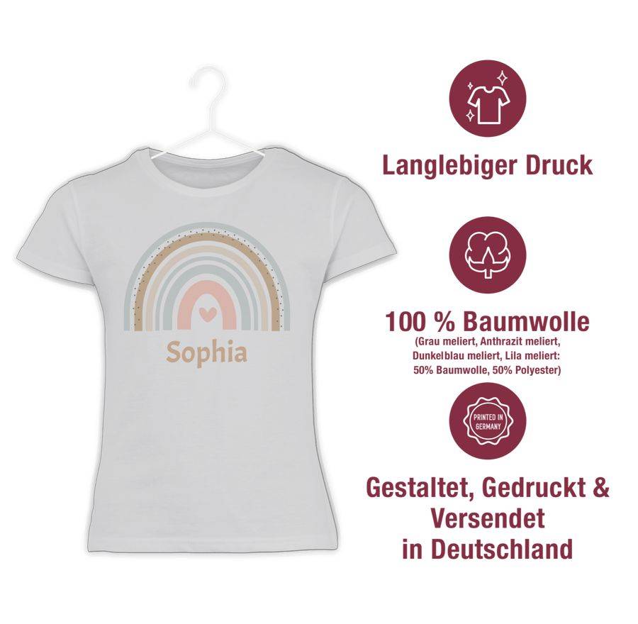 Shirtracer Regenbogen Farbbogen Himmelsbogen Rainbow Shirts & Mehr Shirtracer