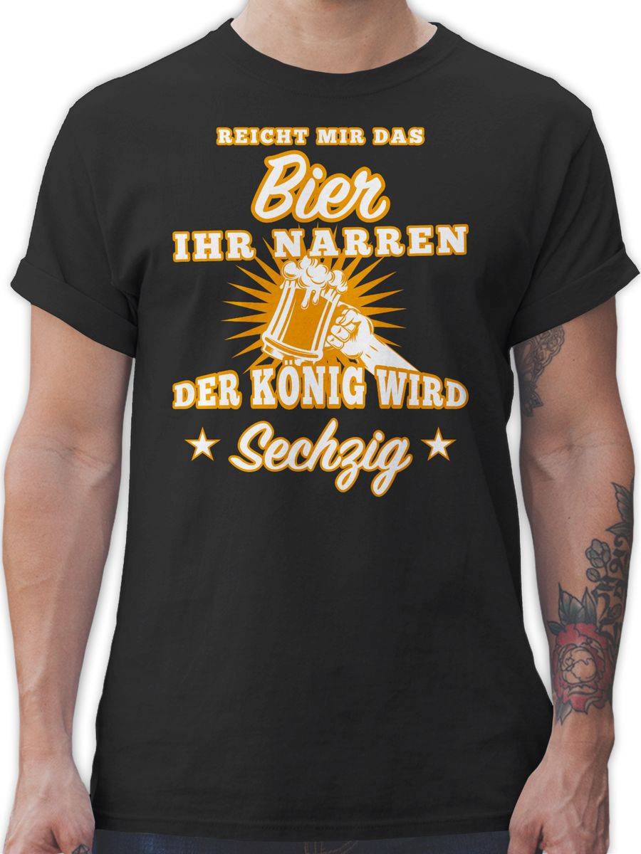 Shirtracer Reicht mir das Bier ihr Narren Sechzig: T-Shirt Turnbeutel Shirtracer