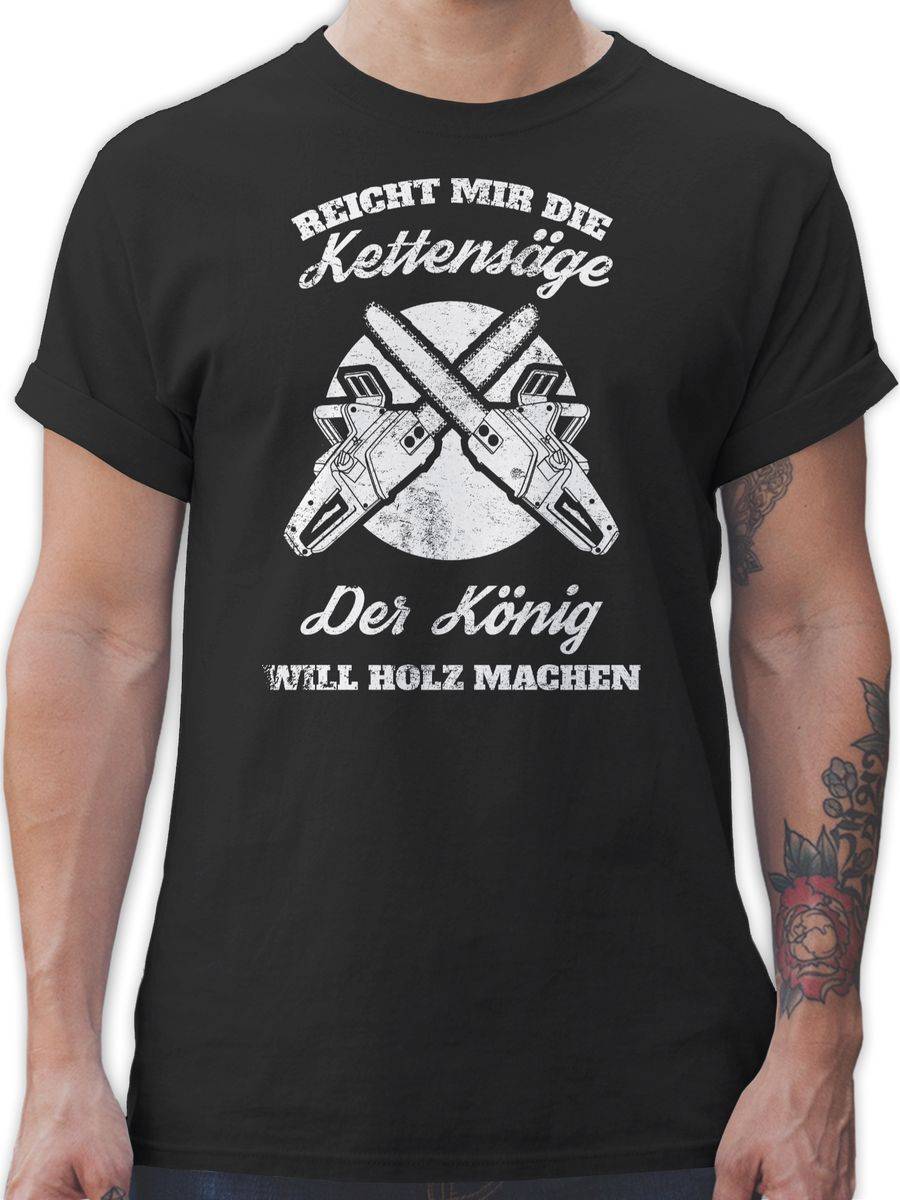Shirtracer Reicht mir die Kettensäge: Tshirt Turnbeutel Shirtracer