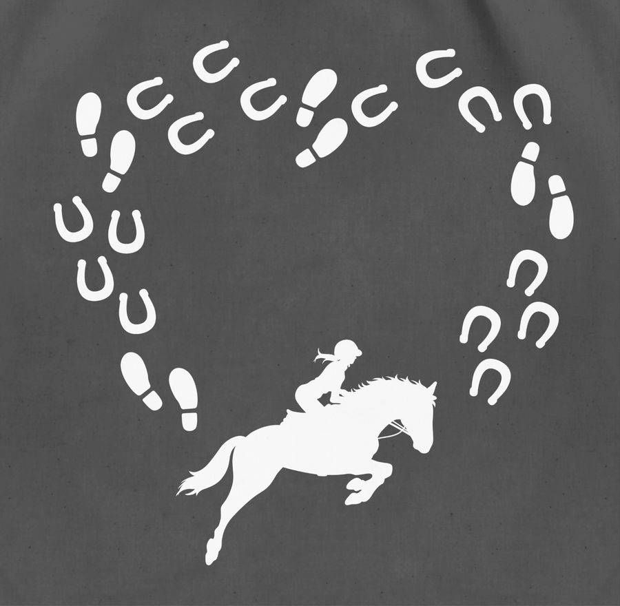 Shirtracer Reiter Und Pferd Herz: T-Shirt Turnbeutel Shirtracer